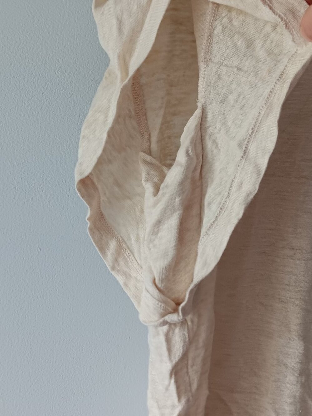 Banana Republic Linen Short Sleeve Dolman Relaxed Fit Shirt Beige Small - Picture 3 of 8